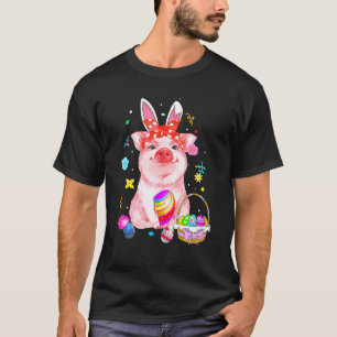 Camiseta Coluna de Caça de Ovos de Primavera de Porco de Co