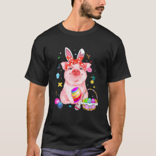 Camiseta Coluna de Caça de Ovos de Primavera de Porco de Co