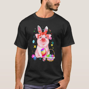 Camiseta Coluna de Caça de Ovos de Primavera de Porco de Co