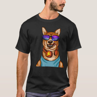 Camiseta Coluna de Estilo e Fones de ouvido de Música