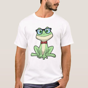 Camiseta Coluna de Óculos Estudantes do Nerd do sapo