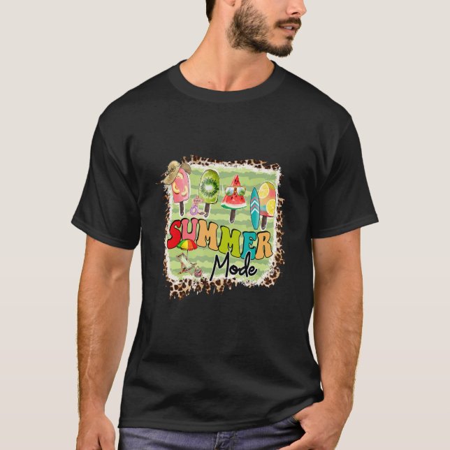 Camiseta Coluna de Sorvete de Modo de Verão (Frente)