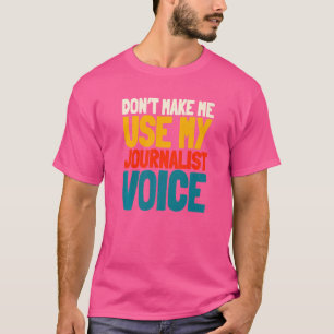 Camiseta Coluna Jornalista de Jornalismo do Repórter de Voz