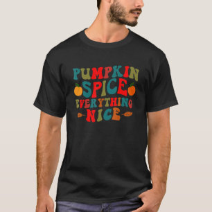 Camiseta Coluna Vibes Autumn Vintage Pumpkin Spice E Tudo