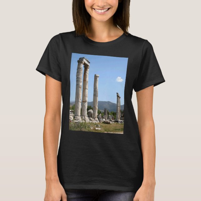Camiseta Colunas Iônicas Do Templo De Afrodisi Afrodite (Frente)