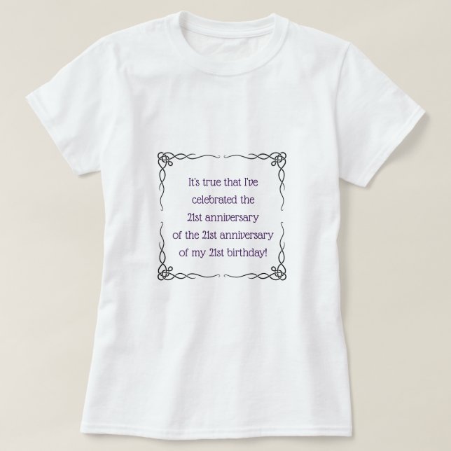 Camiseta Com 63 anos ou mais (Frente do Design)