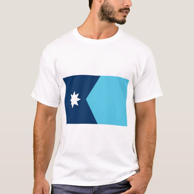 Camiseta com a Bandeira de Minnesota, EUA (Frente)