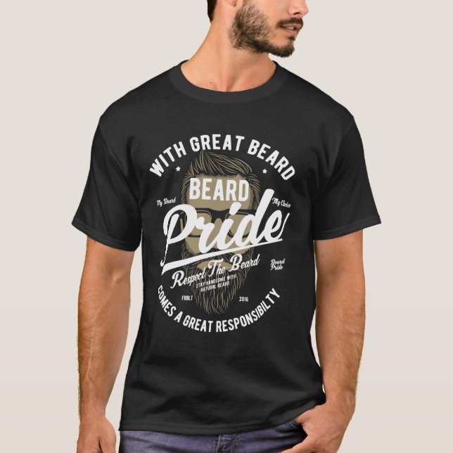 Camiseta Com a barba excelente vem a responsabilidade excel (Frente)