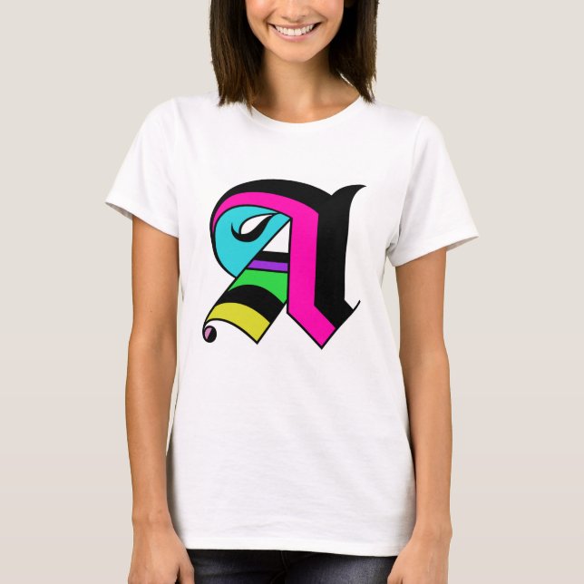 Camiseta com a letra “A” (Frente)