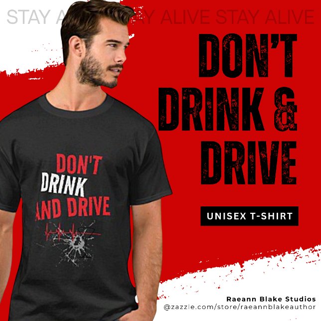 Camiseta com a Mensagem Não Beba e Dirija (Criador carregado)