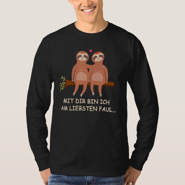 Camiseta Com A Sua Caixa Eu Sou Liebsten Sloth Love Partner (Frente)