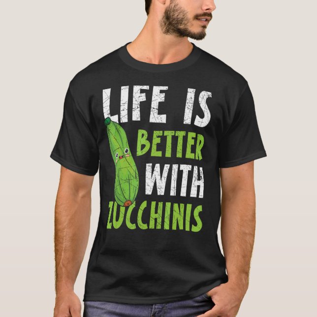 Camiseta Com Abobrino Vegan Vegetable Saudável (Frente)
