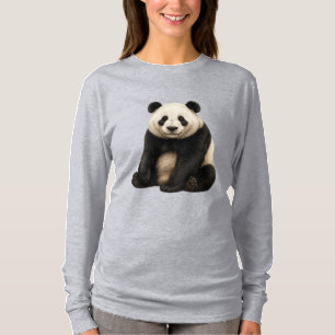 Camiseta com Amuleto de Panda Realista