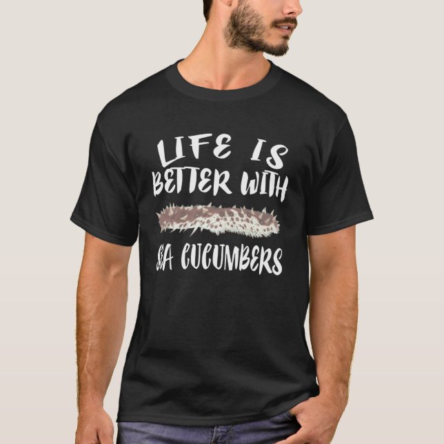 Camiseta Com Animal Pepinos Do Mar (Frente)