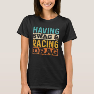 Camiseta Com Arraste De Arraste De Corrida E Arraste De Cor