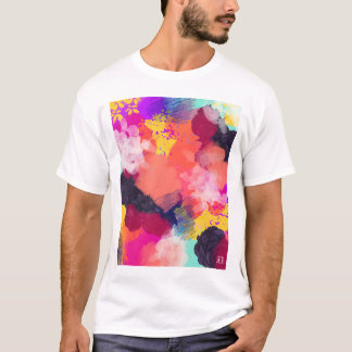 Camiseta com Arte Abstrata Vibrante