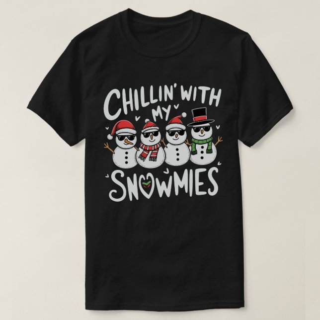 Camiseta Com As Minhas Neves Engraçadas Feliz Natal (Frente do Design)