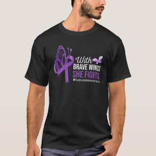 Camiseta Com Asas Corajosas, Ela Luta Contra A Consciência