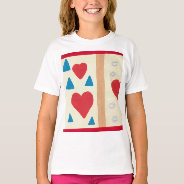 Camiseta com babado para meninas (Frente)