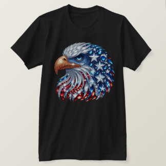 Camiseta com Bandeira da Cabeça da Águia Americana