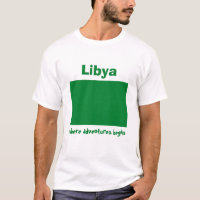 Camiseta com Bandeira da Líbia + Mapa + Texto