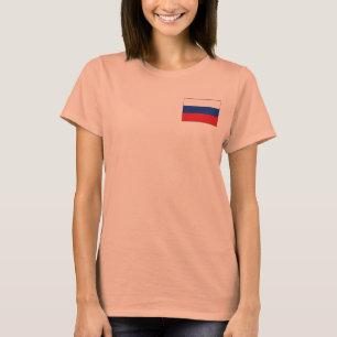 Camiseta com Bandeira da Rússia + Mapa