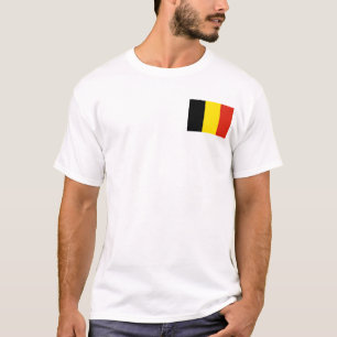 Camiseta com Bandeira e Mapa da Bélgica