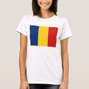 Camiseta com Bandeira e Mapa do Chade