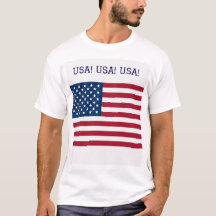 Camiseta com bandeiras dos EUA e do Reino Unido
