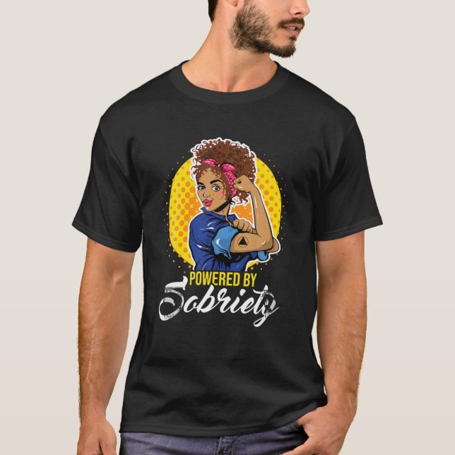 Camiseta Com Base Na Sobriedade - Sober Anniversário Recove (Frente)