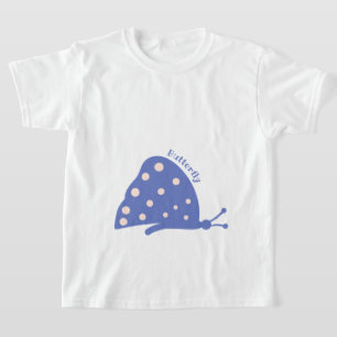 Camiseta com bela Borboleta Azul minimalista
