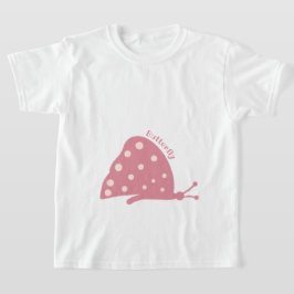 Camiseta com bela Borboleta Rosa minimalista