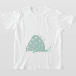 Camiseta com bela Borboleta Verde minimalista