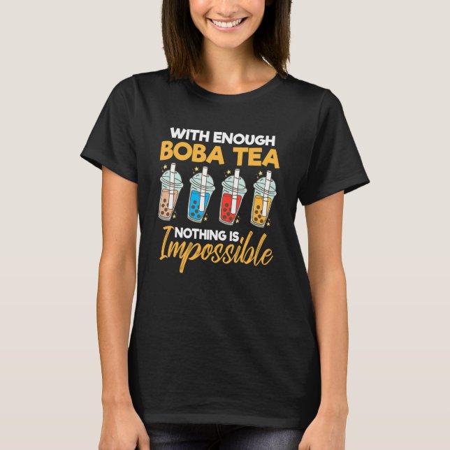 Camiseta Com Boba Chega Nada É Impossível. (Frente)