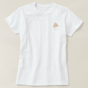 Camiseta com Borboleta Laranja Mínima Pequena