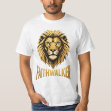 Camiseta com Cabeça de Leão Dourada