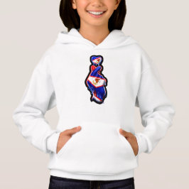 Camiseta com Capuz AmSamoa Finger Heart Black-Out 