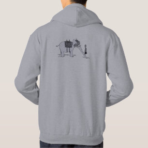 Camiseta com capuz cinza para homens Elephant Upgr
