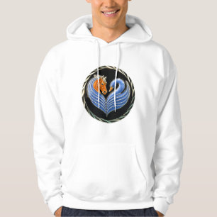 Camiseta com capuz - Corações em disparada e fonte
