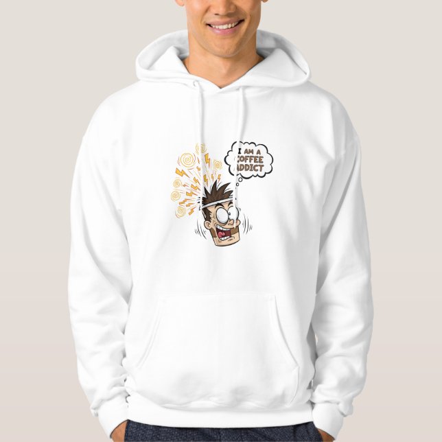 Camiseta com Capuz de Desenho Animado Divertido e  (Frente)