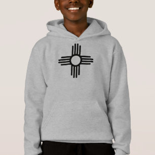 Camiseta com capuz do Sol Zia do Estado do Novo Mé
