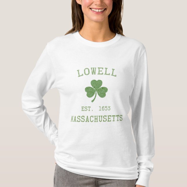 Camiseta com capuz feminina Lowell MA (Frente)