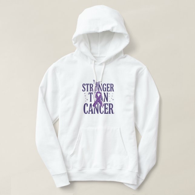 Camiseta com Capuz Inspiradora Mais Forte que o Câ (Frente do Design)