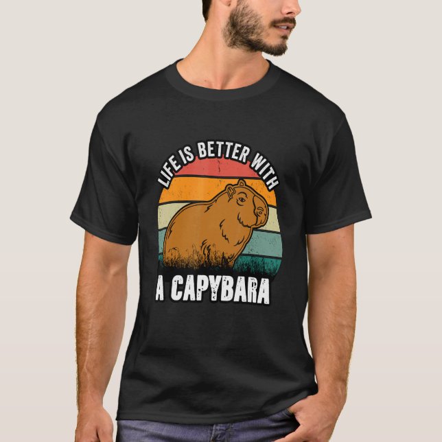 Camiseta Com Capybara Capybara (Frente)