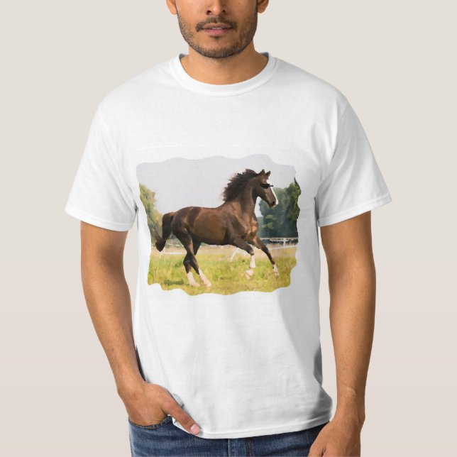 Camiseta Com Cavalo Usando Óculos De Sol (Frente)