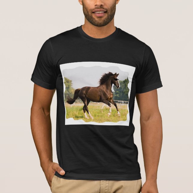 Camiseta Com Cavalo Usando Óculos De Sol (Frente)