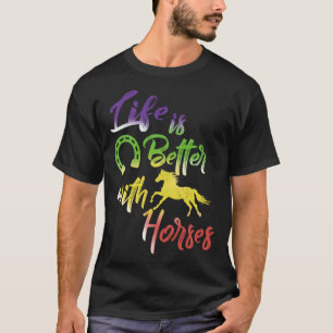 Camiseta Com Cavalos Cavalgando Cavalo