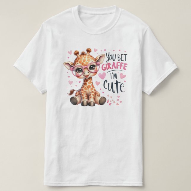 Camiseta com certeza girafa eu sou fofo (Frente do Design)