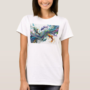 Camiseta com Citação Atraente de PEIXES PRATEADOS