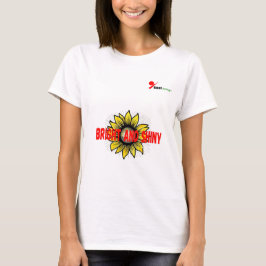 Camiseta com Citação de Girassol "Brilhante e Relu